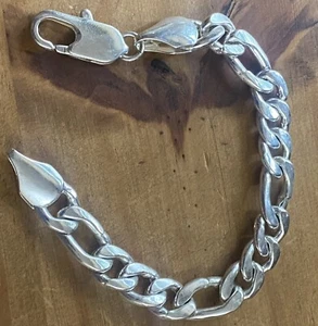 Versilbertes kubanisches Armband - Bild 1 von 4