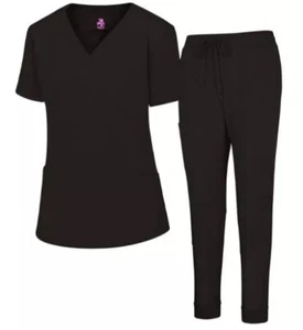 NATURAL UNIFORMS Women's Cool Stretch Jogger Scrub Set Medical Hospital - Picture 1 of 17
