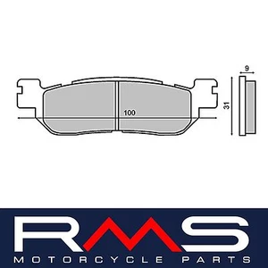 Par Pastillas Freno Trasero Linhai Monarca 125 T 125 2006> RMS 225102660 - Imagen 1 de 1