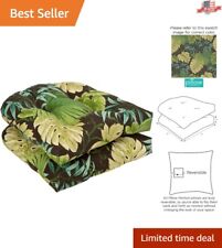 Tropique Peridot Tufted Seat Cushions - Water-Resistant, Durable, 19" x 19