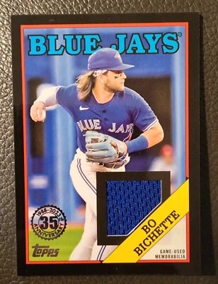 2023 Topps Series 1 1988 Topps Baseball Jersey Relic Black /199 - BO BICHETTE - Image 1 of 2