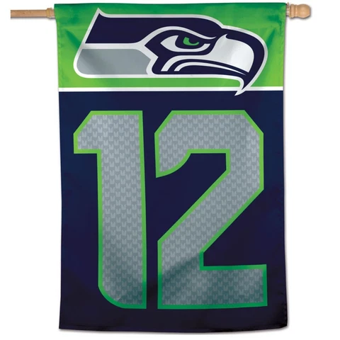 SEATTLE SEAHAWKS 12TH MAN 28"X40" BANNER FLAG NEW WINCRAFT 👀 Cover