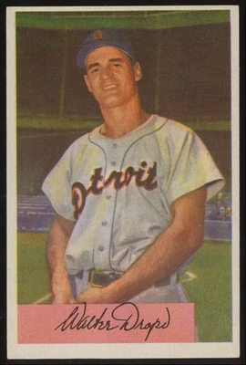 Walt Dropo #7 1954 Bowman Baseball Detroit Tigers NM Near Mint Set Break - Image 1 of 3