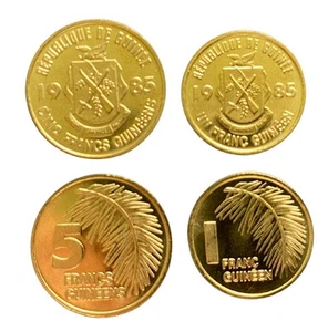 Guinea 2 Münzen Set 1,5 Francs UNC Weltmünzen - Bild 1 von 1