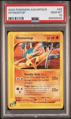 2003 Pokemon Aquapolis # 82 Hitmontop Non Holo PSA 10 Card GEM MINT! Free Ship! - Image 1 of 2