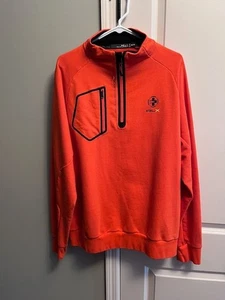 RALPH LAUREN RLX MEN'S XXL 1/4 Zip, Orange Sweatshirt-EUC!! - Picture 1 of 8