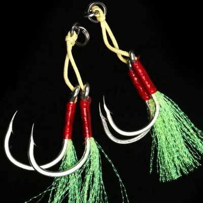 2 PIEZAS/PAQUETE Ganchos de Asistencia Doble Mustad 7/0 Foto 1 de 4