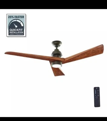 Home Decorators Collection Ceiling Fan Fortston 60 In With/LED Remote Control - Image 1 of 4