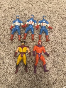 Figuras de Marvel Super Heroes Secret Wars 1984 Capitán América X3, Magneto, Wolvie - Imagen 1 de 13