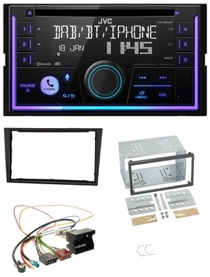 JVC MP3 USB 2DIN DAB Bluetooth CD Autoradio für Opel Corsa D stealth schwarz - Bild 1 von 4