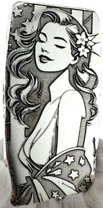 10 ozt 999 Fine Silver Art Bar - AMERICAN BEAUTY - ADAMO TECHNE - Limited Edition - Bild 1 von 7