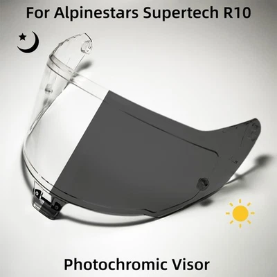 Photochromic Visor Shield Fits For Alpinestars Supertech R10 Helmet Visor Lenses - Image 1 of 4