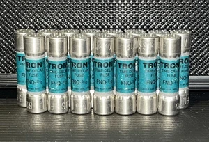 Lot (15) NEW (Old Stock) FNQ 3/10 - Eaton / Bussmann - 0.3A 500V - Midget Fuse - Picture 1 of 3