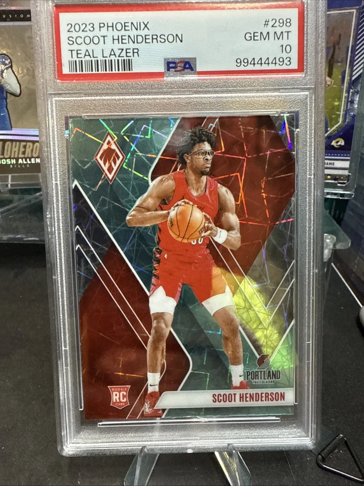 2023 Panini Phoenix Teal Lazer Scoot Henderson RC  PSA 10 **POP 2** - Image 1 of 2