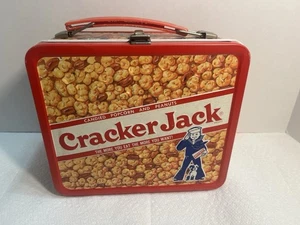 🔥 Aladdin CRACKER JACK Metal LUNCHBOX 1970s NO THERMOS Lunch Box NICE 2019 - Picture 1 of 8