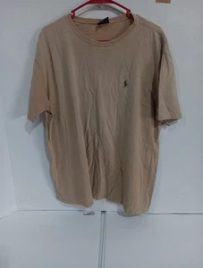 Vintage Ralph Lauren Polo T Shirt Size XL. Tan With Fading. - Picture 1 of 7