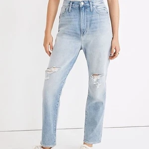 Madewell Jeans hellblau Momjean Gilford Wash Ripped Edition High Rise Denim 27 - Bild 1 von 11