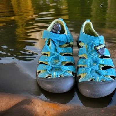 Sandalias Keen Newport H2 Juveniles Talla 12 Turquesa Impermeables Punta Cerrada (P) Foto 1 de 4