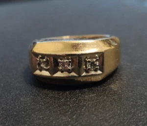 Vintage 10K Men’s Diamond Ring 6.2 Grams Size 8.25 - Picture 1 of 17
