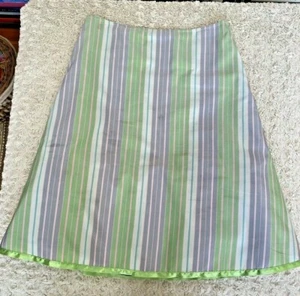 Anthropologie Schlange Pastell Taft Rock mit Crinolines Gr. 6 ohne Markenetikett *Fleck* - Bild 1 von 5