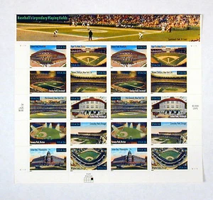 US Postal Service Stamps Baseball's Legendary Playing Fields - Picture 1 of 2