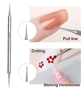 Nail Art Dotting Werkzeug Nadel & Dotter Doppelseitig Maniküre Nagel Lack - Bild 1 von 7