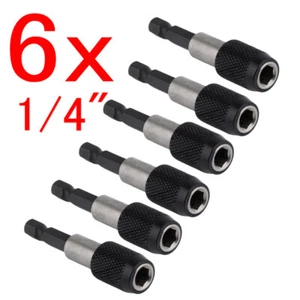 6 Stück 60mm Magnet Bithalter magnetisch für 1/4" Bit Schnellwechsel Halterung - Bild 1 von 7