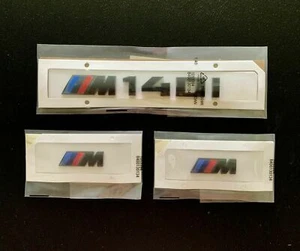 NEGRO BRILLANTE para M140i + INSIGNIA GUARDABARROS X2 LETRAS TRASERAS PERSONALIZADAS 1 SERIE 3M - Imagen 1 de 2