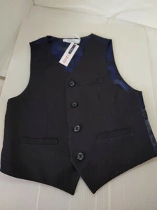 IZOD BOYS FORMAL VEST Black SIZE S size 8 NWT style 1313 with pockets. - Picture 1 of 6