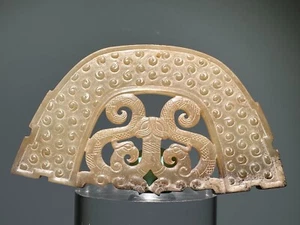 Rare Chinese Han Dy Old Jade Carved Dragon Phoenix Design "Pei" Pendant L 8.8 cm - Picture 1 of 24