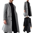 Outwear Wool Coat Winter Overcoat Warm Long Mens Thick Trench Coat Jacket Formal