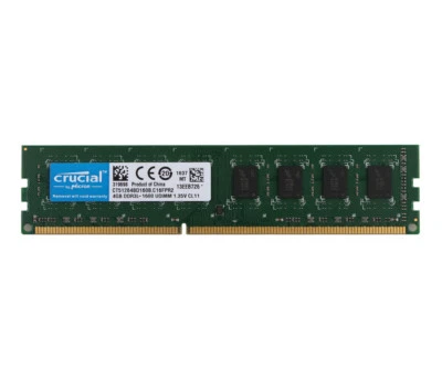 Crucial 4GB 4 GB 240-Pin DDR3 SDRAM DDR3L 1600 PC3L 12800 Desktop Memory RAM 4 G - Image 1 of 4