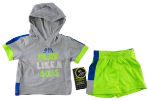 Juego de sudaderas con capucha y pantalones cortos para bebé Athletic Works Play Like a Boss 3-6M - Imagen 1 de 4