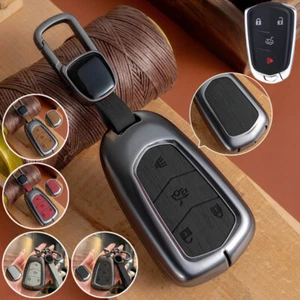 Zinc Alloy Leather Car Key Case Cover For Cadillac VT6 XT5 XTS ATSL ATS SRX XT4 - Picture 1 of 20