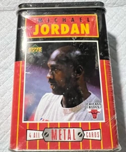 Juego de 4 cartas de metal Michael Jordan 1996 Upper Deck NBA - sellado de fábrica - Imagen 1 de 6
