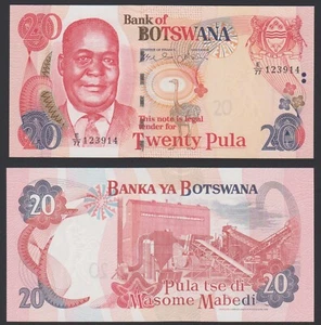 Botswana 20 pula 2006 Motsete P27b Prefix E/77 UNC - Picture 1 of 8