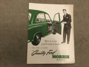 Morris Oxford Brochure July 1955 pub no 558 in VGC Fold out type Bi37 - Picture 1 of 3