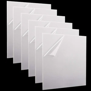 6 Pack 12 X 12 Inch White Acrylic Sheet for Craft, Signs, Painting,Display Stand - Picture 1 of 12