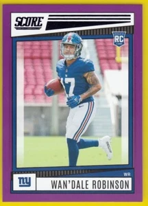 2022 SCORE 384 WAN'DALE ROBINSON RC PURPLE FOIL GIANTS ROOKIE WR - Picture 1 of 1