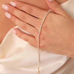Tennis Bracelet In 14K Rose Gold 2.98Ct Women's GDGL Certified Natural Diamond - Picture 1 of 12