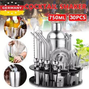 30 Tlg Edelstahl Cocktail Set Cocktail Zubehör Mix Set 750ml Cocktail Shaker NEU - Bild 1 von 13