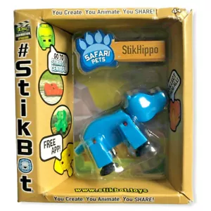Zing Zanimation Studios StikBot Safari Pets Opaque Blue StikHippo - Picture 1 of 6