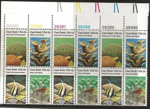 US Scott #1827-30, Plate Block #39385-90 1980 Coral Reefs 15c VF MNH - Picture 1 of 1
