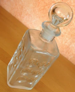 Noble botella de whisky 1L cristal 2,4 kg soplado a mano pulido pieza de coleccionista - Imagen 1 de 9