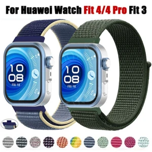 Nylon Loop Strap For Huawei Watch Fit 3/Fit 4/4Pro Breathable Bracelet Wristband - Picture 1 of 53