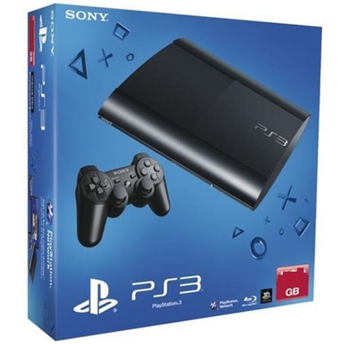 Ps3 Playstation 3 Super Slim 12Gb Console + 2x Controllers - Free Postage