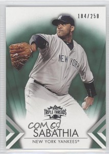 2012 Topps Triple Threads Emerald /250 CC Sabathia #28