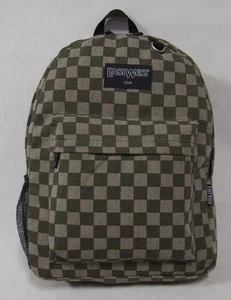 Canvas Karierter Rucksack Schulrucksack Tagestasche Wandern Camp Camping Reiserucksack - Bild 1 von 2