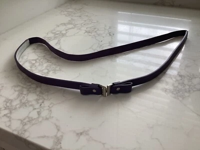 White House Black Market Belt purple skinny bow new large - Image 1 of 3