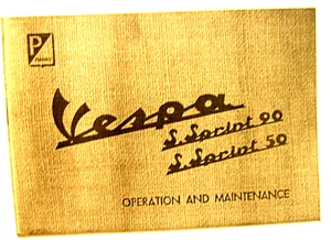 Vespa S.1968 Sprint 90 S.Sprint 50 Maintenance Manual 41 Fully Illustr. Pgs. - Picture 1 of 5